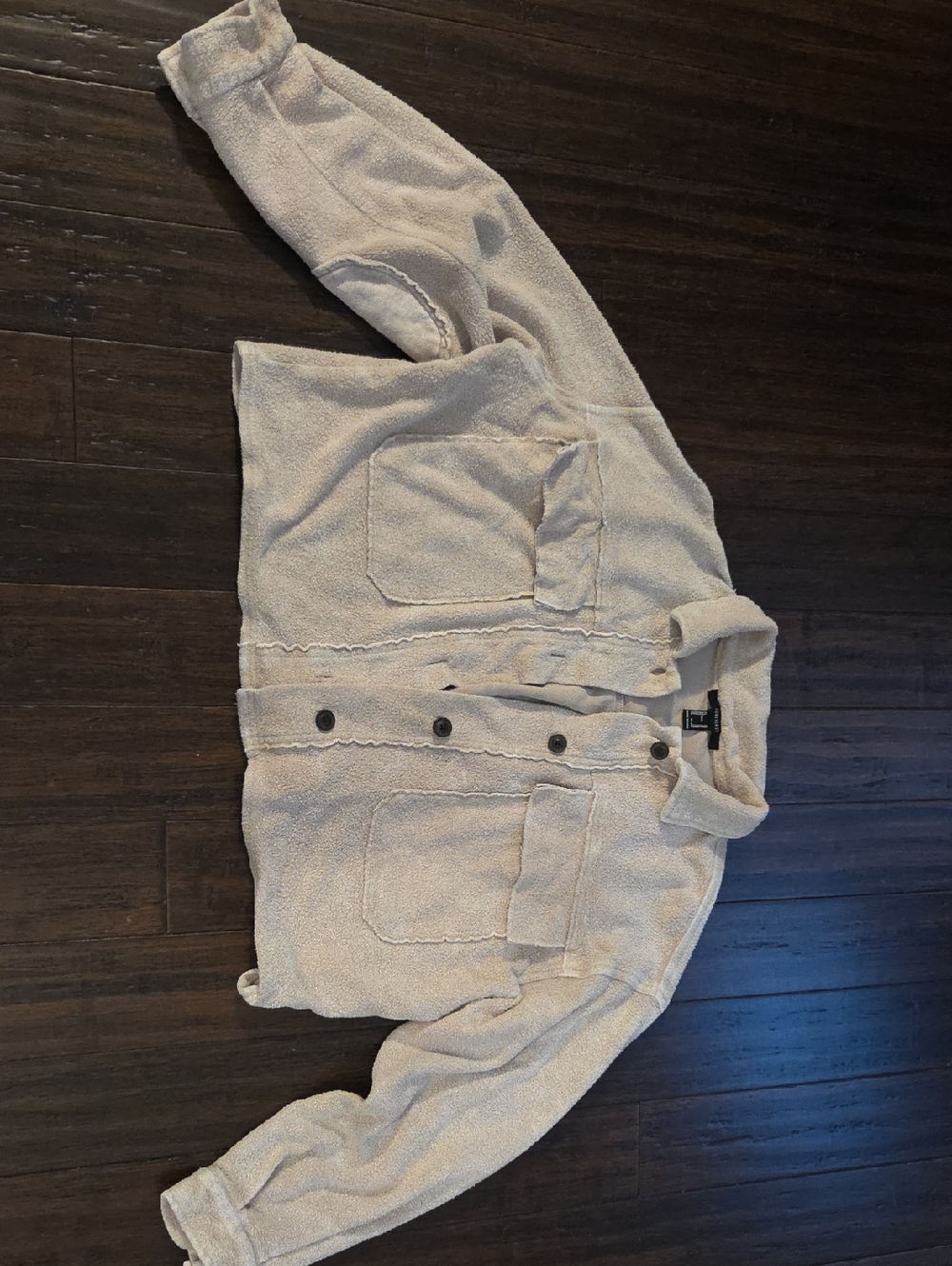 Forever 21 Cream Sherpa-Lined Jacket